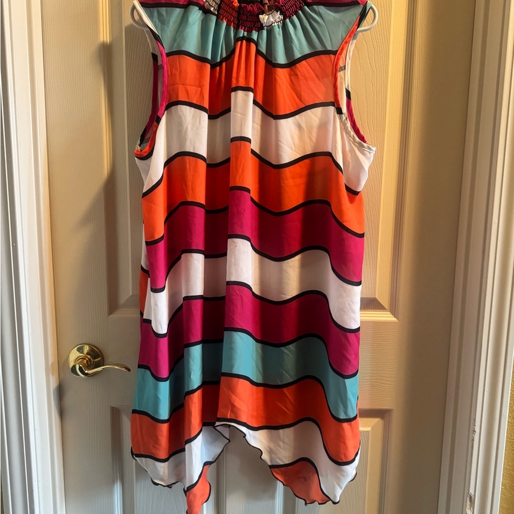 Colorful Striped Sleeveless Top
